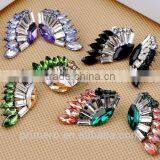 Angel Wings Designs Resin Plant Women Five Colors Glass Stones Stud Earrings thumbnail-6