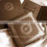 Brown Foil Printed Wedding Invitation Box thumbnail-5