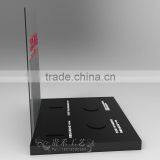 GH-U026 New Design White and Black Acrylic Cosmetic Display Stand With Customized Logo and Holes thumbnail-5
