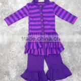 Classic Design Cute Baby Girl Cotton Cardigan 100% Cotton Kids Long Sleeve Cardigan With Triple Ruffle thumbnail-5