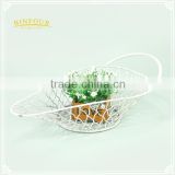 Wrought iron wire storage basket fruit basket stand as promotion gifts