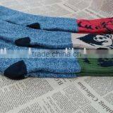 84N double needle custom knit knee high terry men cotton military socks