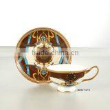 High-grade Decal Ceramic Tea Cup And Saucer Wholesale