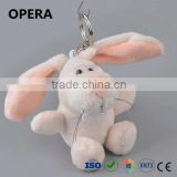 2016 best sales soft bunny rabbit custom keychain maker