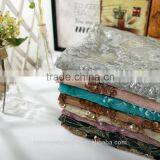 Fashion Flower Pattern Sequin Embroidery Fabric for Wedding Dress thumbnail-2