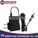 12v 0.5a power adapter (UK EU US ZA IT plug DC plug of output cable Barrel type right angle 5.5x2.1mm/2.5mm with FCC SAA)