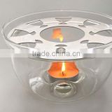 Clear practical glass candle holder