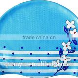 Hot sale printing logo of flower swimming cap