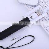 Universal Pink Mini Foldable Wired Selfie Stick Android Aluminium Monopod With Cable thumbnail-2