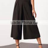 2016 Latest Design Factory Wholesale 3/4 Length Culottes Lady Pants Hot Pants Sale With Wide Leg Sleeve thumbnail-3