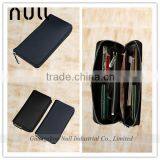 Durable Canvas Leather Zipper Card Holder Wallet for Men