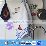 2015 china wholesale factory direct custom printed plain white fabric embroidery design cotton waffle dish towel
