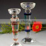 Colorful Crystal Candle Holders Wholesale Glass Wedding Candle Holderts Decoration Candle Holder