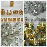 Dread Lock Dreadlocks Braiding Beads Golden Metal Cuffs Hair Accessories Decoration Filigree Tube 8mm 10pcs Pack Quality Choice thumbnail-3