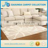 Beige Flora Pattern Cut Pile Home Use Shaggy Rug thumbnail-1