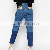 Lady High Rise Color Block Jeans thumbnail-4