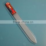 BLC-015 140mm Beauty girl pattern with pvc bag packing glass finger nail file