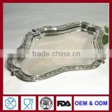 Style Metal Serving Tray metal food trays silver tray Decorative Table das Tablett serving trays for hotel restaurant