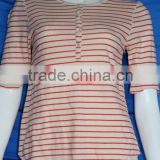 Sleeveless Round Neck Yarn Dyed Stripe Ladies pictures-of-long-skirts-and-tops