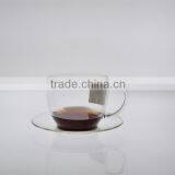 clear hand made tea cup and saucer wholesale