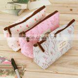 Vintage Flower Floral Pencil Pen Bag Cosmetic Makeup Storage Bag Case Purse thumbnail-1