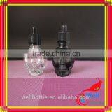Trade Assurance 30ml Skull Head Glass e Liquid Dropper Bottle Black Frosted Glass Dropper Bottle thumbnail-3