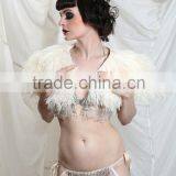 ZPDECOR No.1 Feather Supplier Feather Size 15-20 cm Beige Ostrich Feather Fringe thumbnail-6