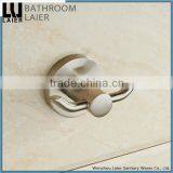 Simple Printing Lines Zinc Alloy Brush Nicked Bathroom Sanitary Items Wall Mounted Double Robe Hook thumbnail-2