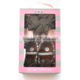 2016 Christening Shoes for Baby Girl Wholesale Boutique Summer Baby Shoes Cheap Baby Shoes Matching Headband thumbnail-3