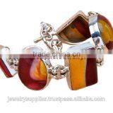 Silver Jewellery Asscher Cut Engagement Earrings Women Yellow Diamond Bracelets thumbnail-6