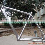 titanium road bike frame special diamond shape tube road racing bike frame with handing brush finished