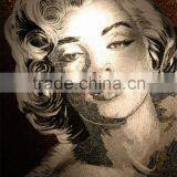 PP-GM02 Portrait Glass Wall Pattern Mural for Wall Sexy Lady Wall Decorate Mural thumbnail-2