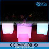 Waterproof Portable Illuminated Dmx Led Cube Table Seat ,led Glow Table