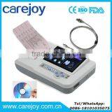 Carejoy CE ISO PC Analysis Software Resting 12 Lead Touch Screen 6 Channel Digital Electrocardiograph ECG Machine thumbnail-1