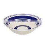 Blue Striped Stoneware Bowls thumbnail-1