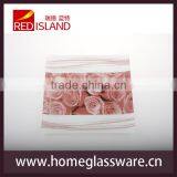6"-12" Square Glass Plate With Rose Pattern for Decoration thumbnail-2