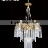 Rococo Style Crystal Bronze Chandelier For Living Room/ Elegant Crystal Chandelier Decorated Pendant Light thumbnail-4