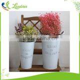 Modern Large Tall Metal Floor Decorative Metal Flower Antique Vase White OEM thumbnail-6