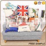 Linen Fabirc Printed Beautiful Cotton Pillow Cover thumbnail-3