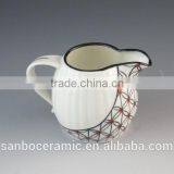 Stock Plain White Ceramic Pots, Porcelain Milk Pot, Sugar Pot thumbnail-2