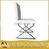 Stitching PU Cover Dining Chair With Modern Special Shape Legs thumbnail-5