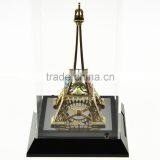 Luxury Gold Plated Crystal Eiffel Tower Stand for Office Decoration With Crystals From Swarovski thumbnail-3