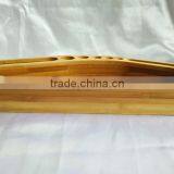 Custom Logo Bamboo Pen Holder for Desk Organizer thumbnail-3