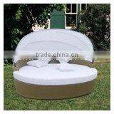 Modern Leisure Rattan Round Lounge With Canopy thumbnail-1