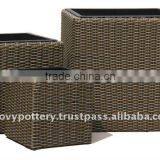 Wicker Planter, Poly Rattan Planter thumbnail-1