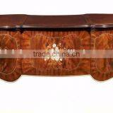 Classical Luxury Italian Design Solid Wood Office Table With Artistic Marquetry Decor for CEO Manager Room BF12-04244c thumbnail-2