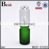 5ml Frosted Green Small Glass Oil Bottle Wholesale With Big Head Dropper thumbnail-5