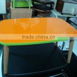 New Design Wooden Legs Modern MDF Small Coffee Rable, Square Coffee Table