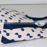 12 Oz Natural Canvas Tote Bag - Polka Dot Print- Made in India thumbnail-5