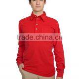 100% Cotton Custom Long Sleeve Golf Tee Plain Shirts Men Polo T-shirt thumbnail-6